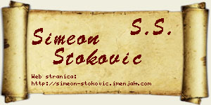 Simeon Stoković vizit kartica